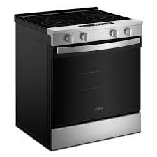 Whirlpool *WSES3130SS Whirlpool 30 in. 4-Element Slide-In Electric Range in Stainless Steel with No Preheat Mode