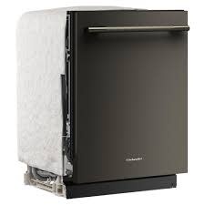 Kitchenaid *KDTS324SBE KitchenAid 24-in Top Control Built-in Dishwasher ( Black Ore ) With Third Rack, Express Wash, ProWash , 41-Decibel