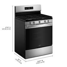 Whirlpool *WFGS4530SS Whirlpool 30-in 5 burners 5-cu ft Air Fry Convection Oven Freestanding Natural Gas Range ( Stainless Steel )