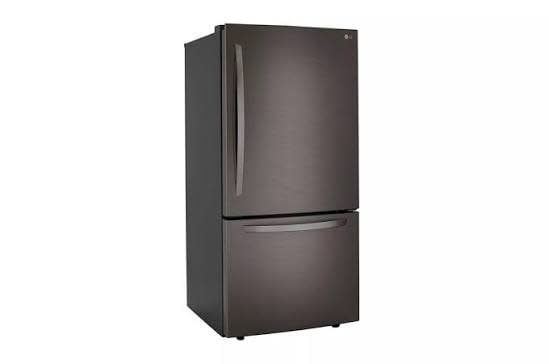 LG *LRDCS2603D LG 33 in. W 26 cu. ft. Bottom Freezer Refrigerator w/ Multi-Air Flow and Smart Cooling in PrintProof Black Stainless Steel
