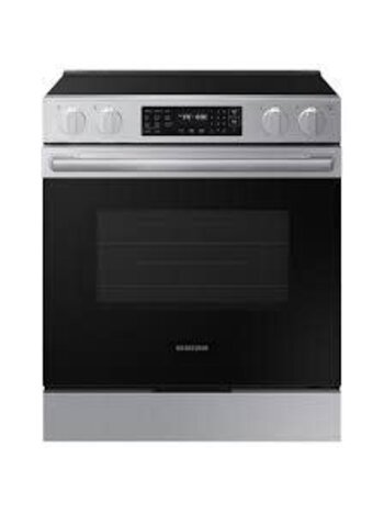 Samsung *NSE70H63SR Samsung Bespoke 30-in Glass Top 5 burners 6.3-cu ft Air Fry Convection Oven Slide-In Electric Range ( Stainless Steel )