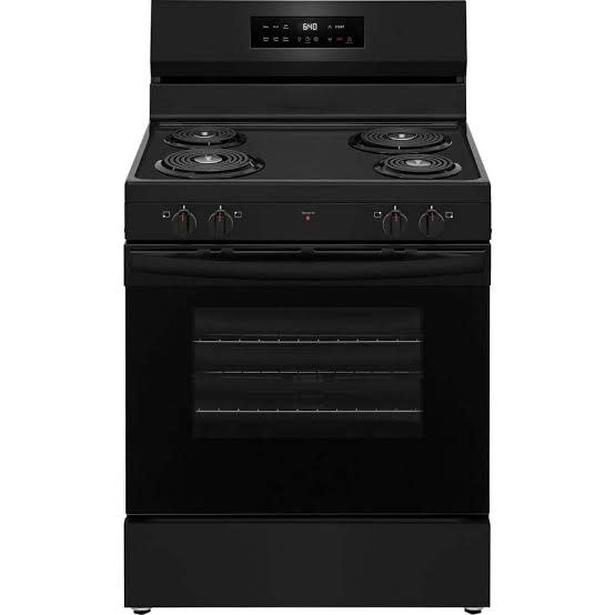 Frigidaire *FCRC3022BB Frigidaire 30 in. 4 Burner Free-Standing Electric Range in Black with One-Touch Self Clean