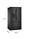 Whirlpool *WRFF3736SV Whirlpool 36 in. 30 cu. ft. Standard Depth French Door Refrigerator in Print Resist Black-Stainless with Dual Ice Makers