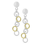 Franklin Jewelers SS and Yellow Gold Plated Imagination Earrings