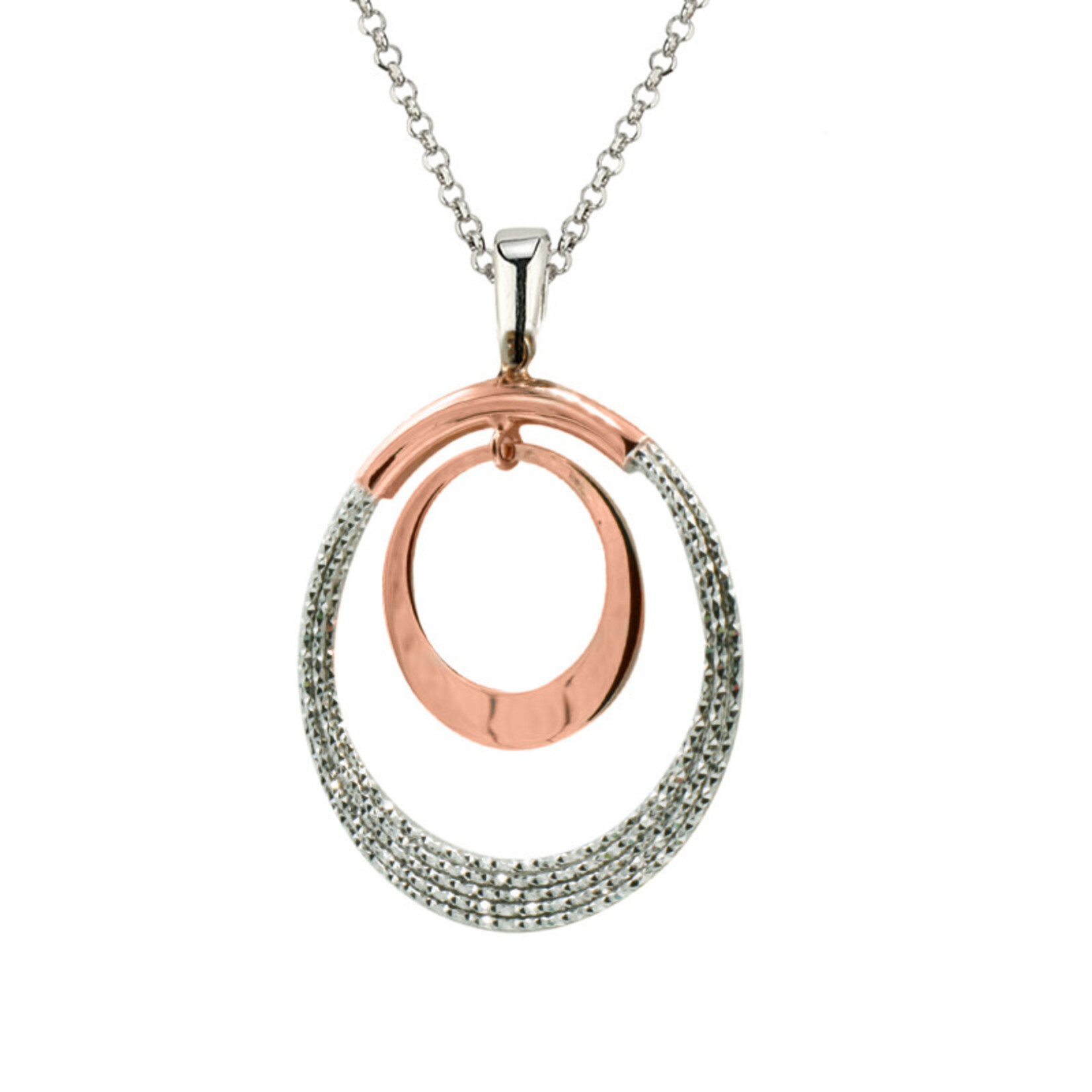 Frederic Duclos Frederic Duclos Silver and Rose Gold plated Denise Necklace