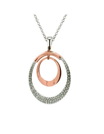 Frederic Duclos Sterling Silver and Rose Gold Plated Denise Necklace