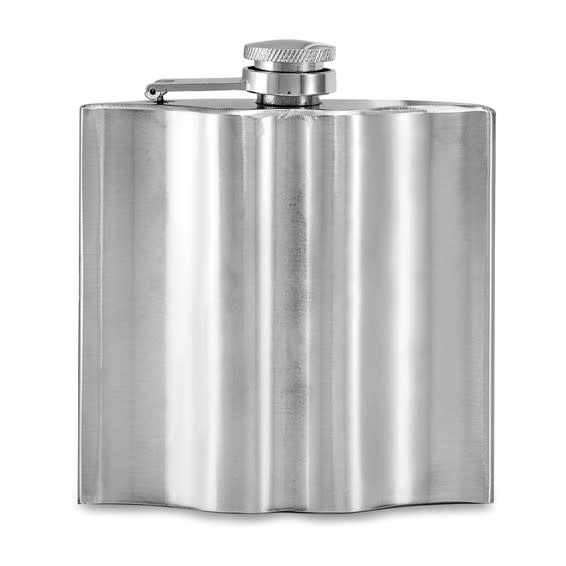 Stainless Steel Moustache 6oz Flask