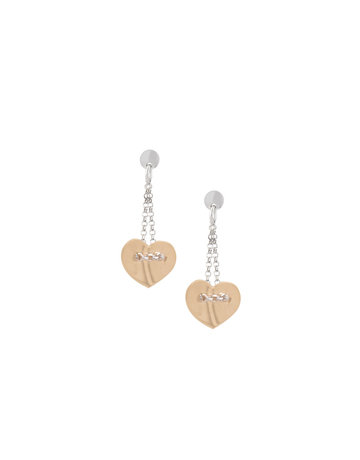 Frederic Duclos SS and Rose Gold Plated Delilah Heart Earring