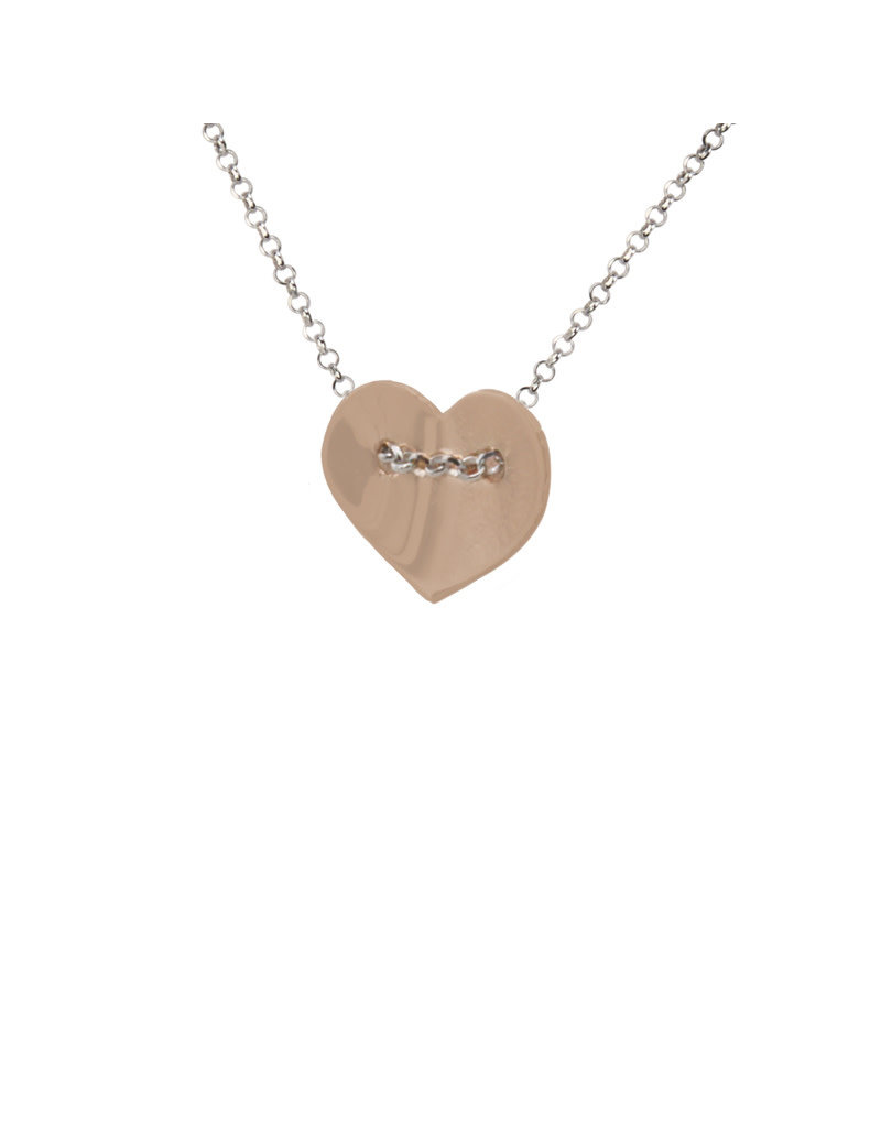 Ss And Rose Gold Plated Delilah Heart Necklace Franklin Jewelers