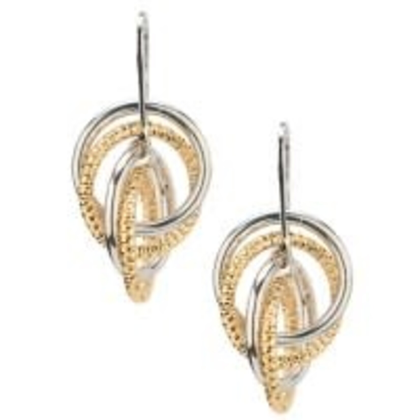 Frederic Duclos SS/ Yellow Gold Plated Infinity Twist Earrings