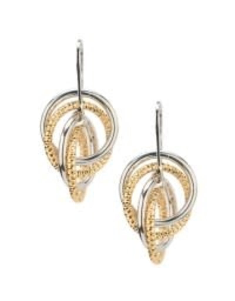 Frederic Duclos SS/ Yellow Gold Plated Infinity Twist Earrings
