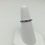Franklin Jewelers 14KW .03cttw Ruby and Diamond Stacking Band