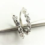 18kt White Gold Diamond Ear Huggies, 0.21cttw