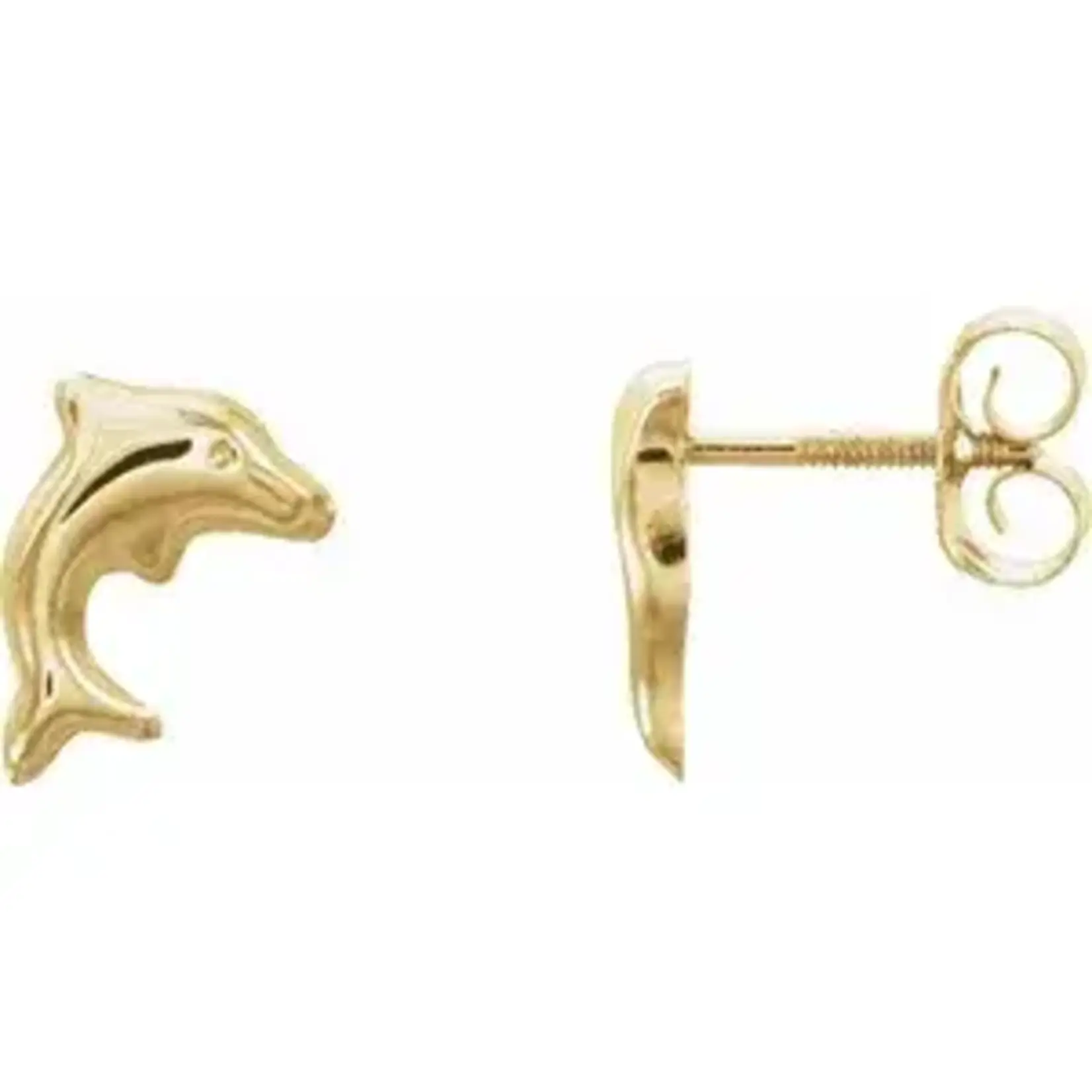 Franklin Jewelers 14K Yellow  Dolphin Earrings