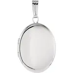 Franklin Jewelers Sterling Silver Engravable Oval Locket 28.9 x 16 mm