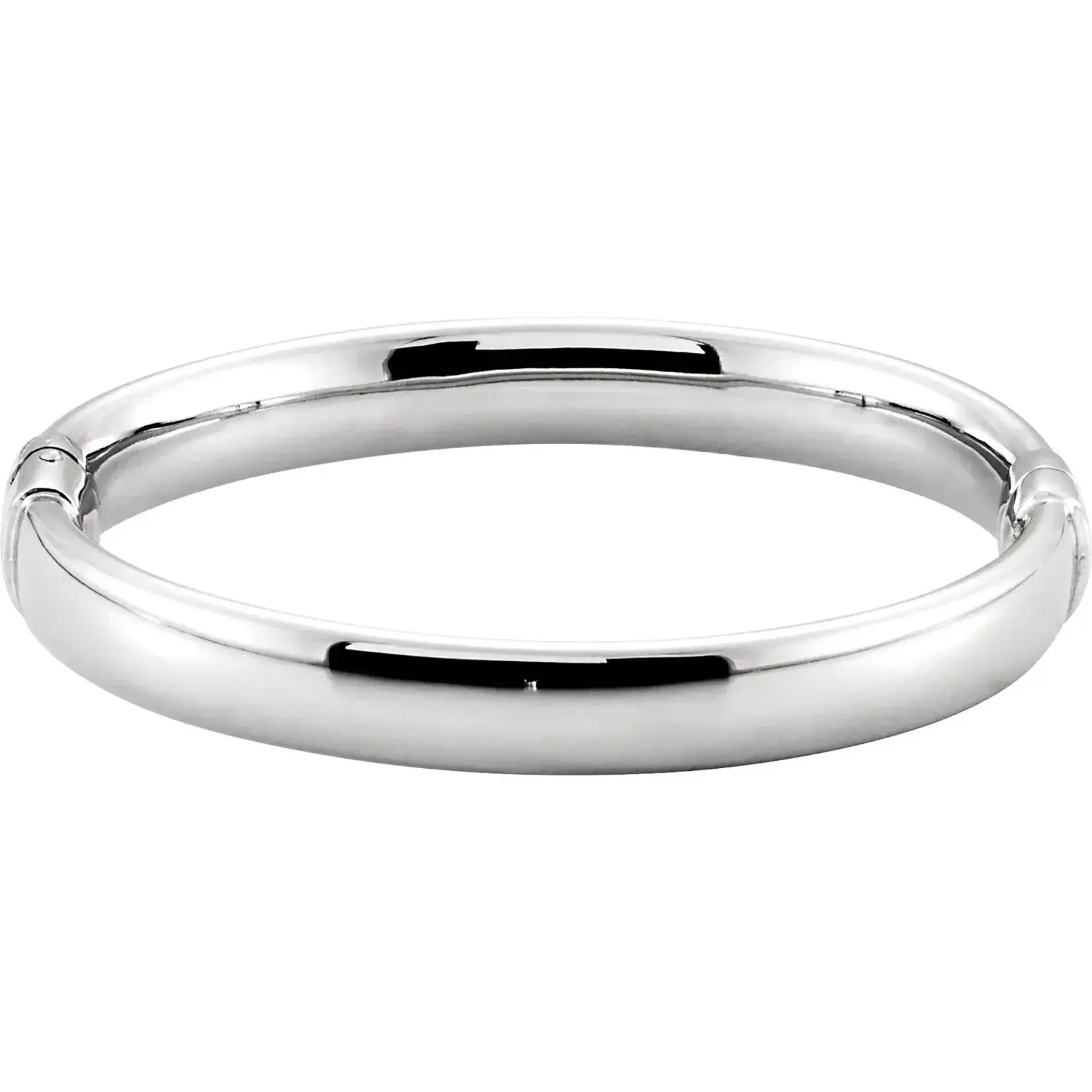 Sterling Silver 4.00 mm  Hinged Bangle Bracelet