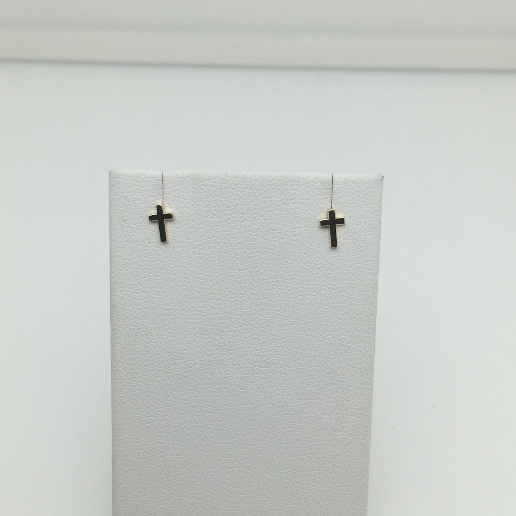 Franklin Jewelers 14kt Y 6mm Cross Stud earrings
