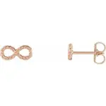 14K Rose Pair  Infinity-Inspired Rope Earring