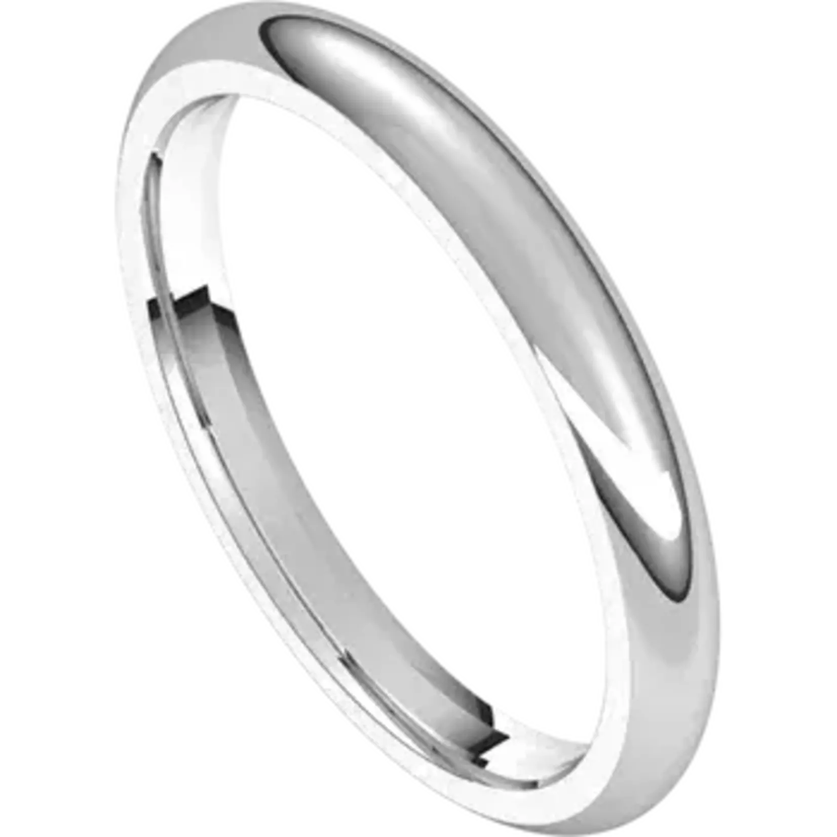 Ir5.5 / 14K White / 2.5 Mm / Polished / Comfort Fit Band