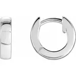 Franklin Jewelers 14K White 9.5 mm Huggie Earrings