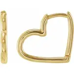 Franklin Jewelers 14kt Y Hinged Heart Huggie Earrings