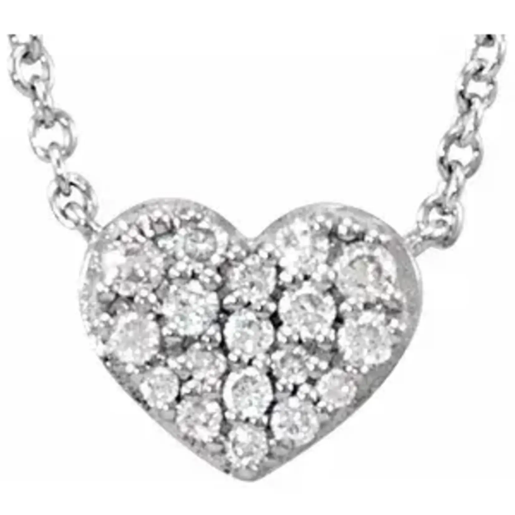 Franklin Jewelers 18kt Plated SS 1/10thcttw Diamond Heart Necklace
