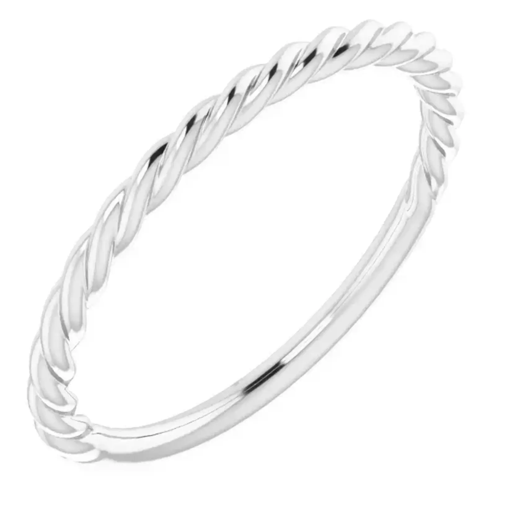 Franklin Jewelers Sterling Silver Twisted Rope Band 6.5sz 2mm