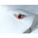 Franklin Jewelers 18kt R 0.89ct Ruby and 0.39ct Diamond Ring