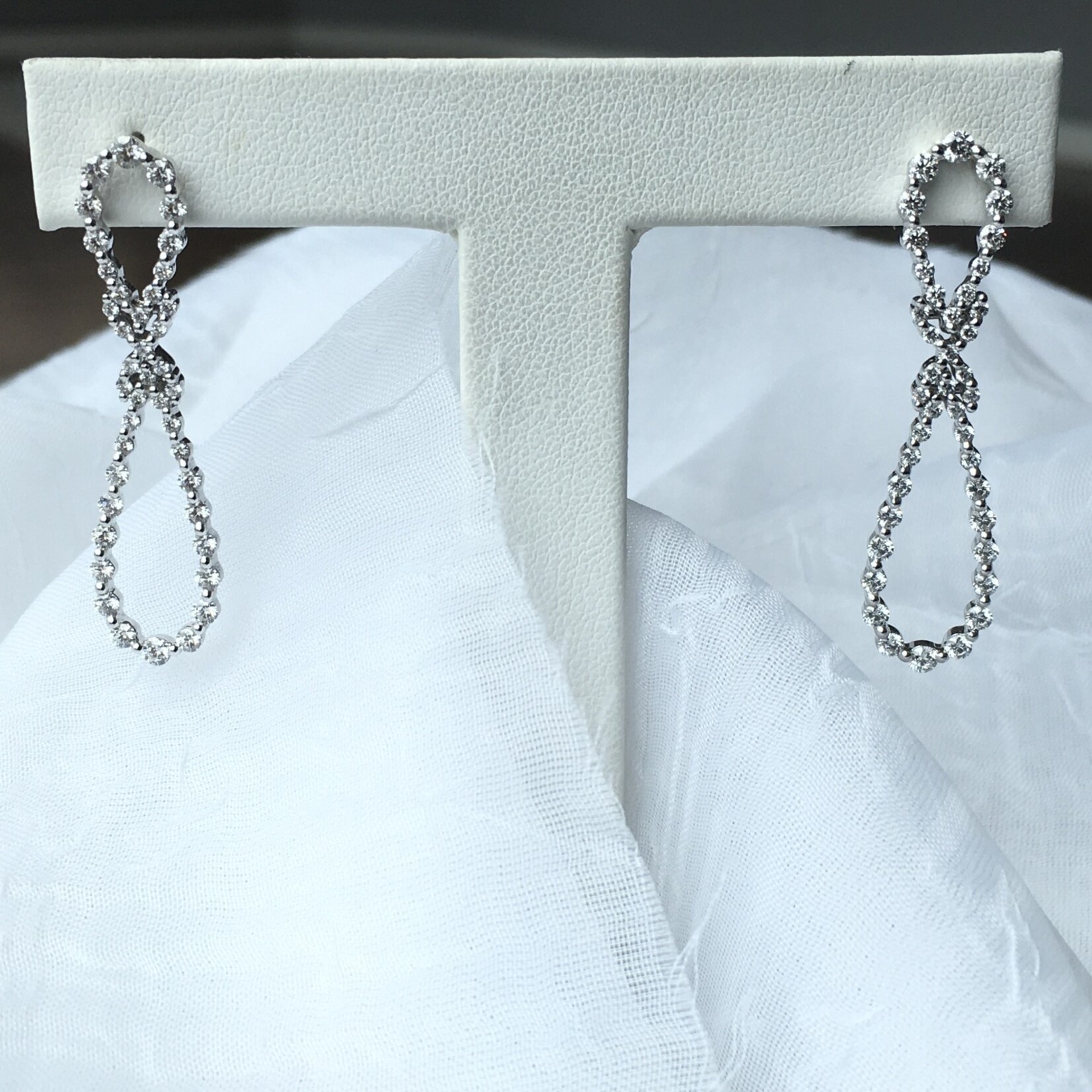 Franklin Jewelers 18ktW 1.74cttw Diamond Core Articulating Earrings