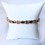 Franklin Jewelers 14kt Y Sapphire Diamond and Ruby bracelet