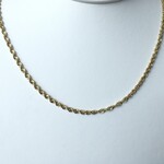 Franklin Jewelers 10kt Y 20" Hollow Rope Chain