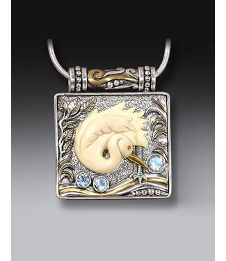 Egret Locket Necklace