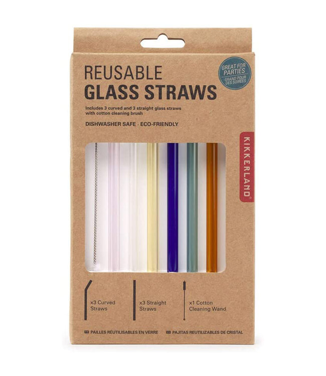 Colored Reusable Glass Straws