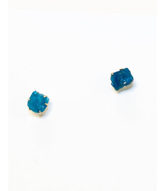 Earrings Evolved Blue Apatite Stone