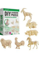 3D Wooden Puzzle: Farm Animals