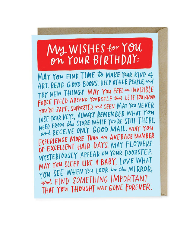 Wishes For Your Birthday Card