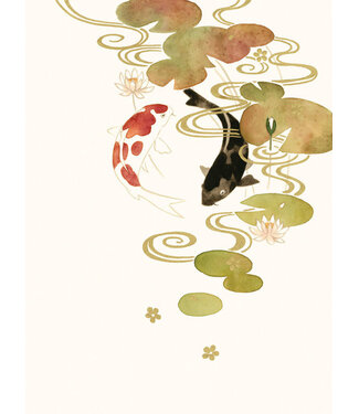 Two Koi Fish Blank Card