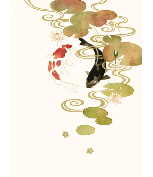 Two Koi Fish Blank Card