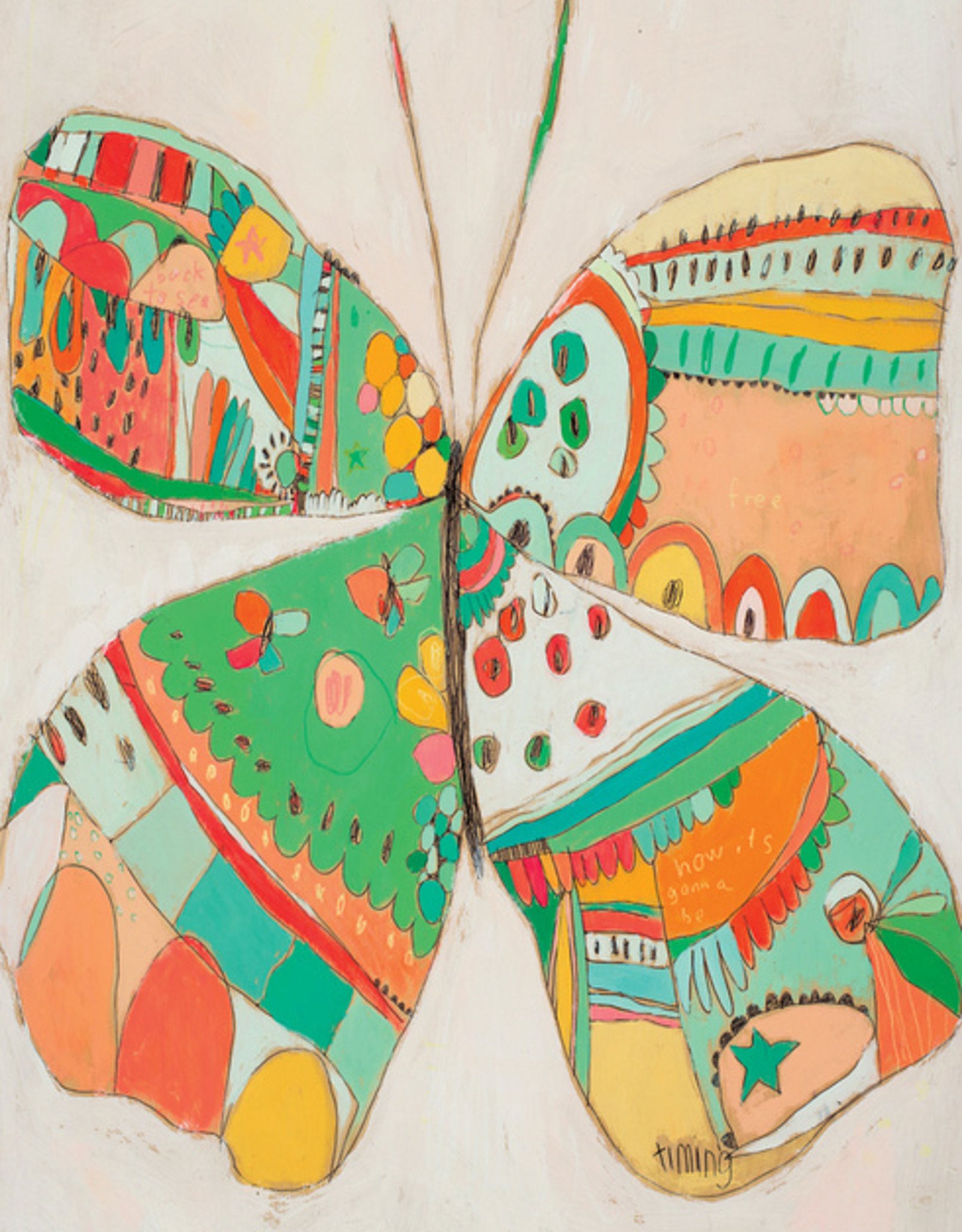Sweet Cream Butterfly Card