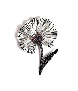 Ruffle Flower Brooch Pin