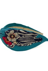 Floral Zebra Embroidered Headband