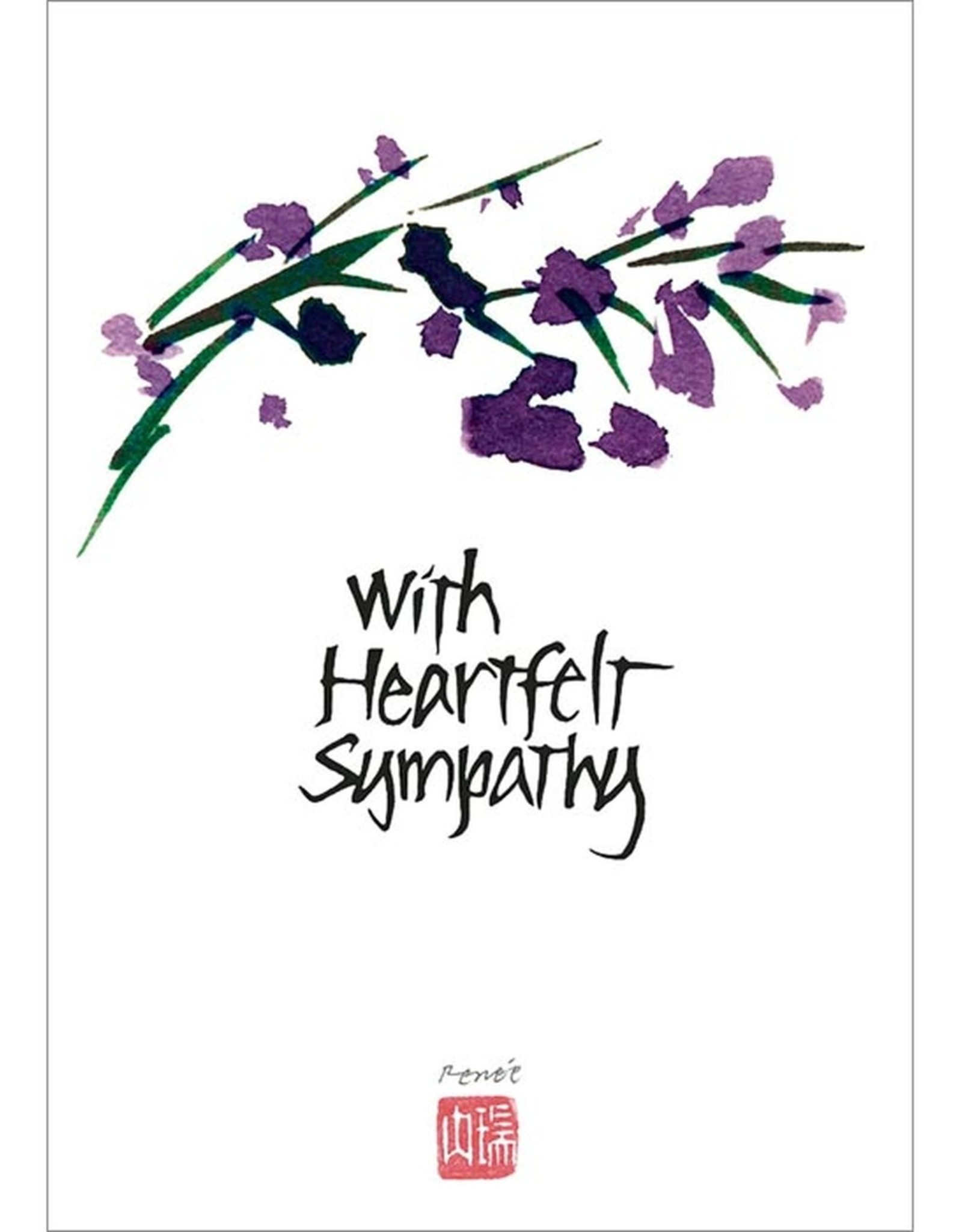 Heartfelt Sympathy Calligraphy Card