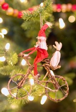 Santa on a Bike Ornament