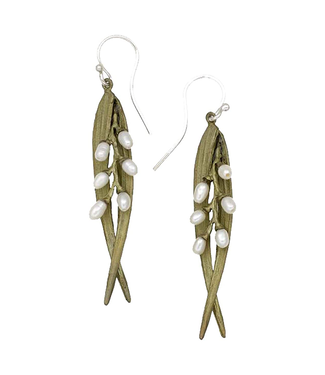 Rice Leaf Pearl Earrings