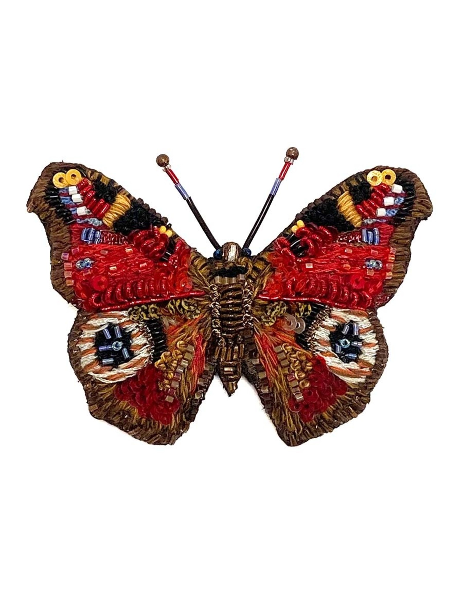 Peacock Butterfly Brooch Pin