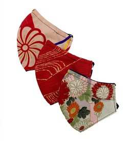 Warm-Toned Japanese Kimono Face Mask