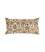 Yellow Floral Cotton Embroidered Lumbar Pillow