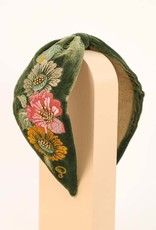 Folk Art Floral Embroidered Headband