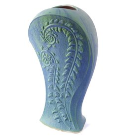 Blue-Green Fern Vase
