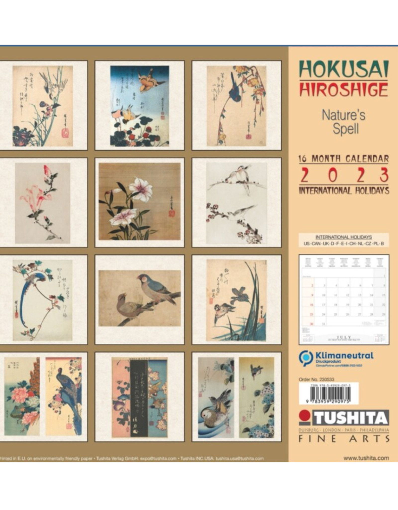 Hokusai Hiroshige Nature's Spell 2023 Calendar